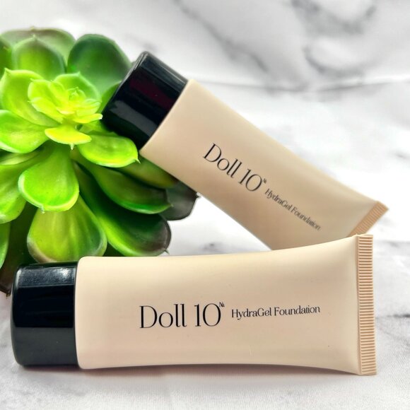 Doll 10 HydraGel Foundation FAIR Shape Full Face Cream Makeup 2Pcs Bundle 1FL - Picture 1 of 7